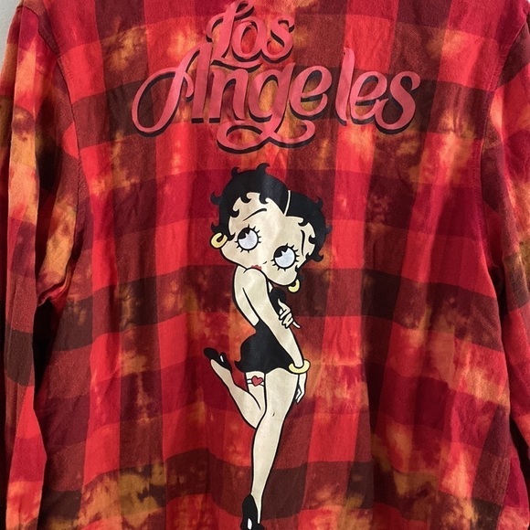 Betty Boop bleached out flannel - Picture 3 of 5